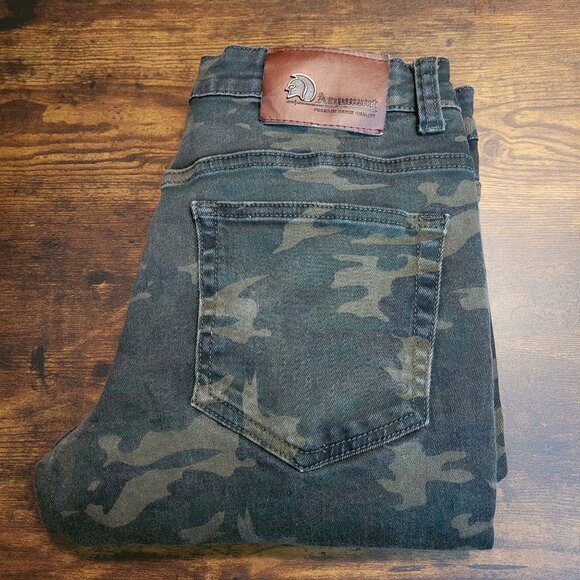 Argonaut Jeans Mens 32x32 Measures 30x30 Camo Ultra Slim Moto Ripped Stretch - Picture 3 of 11